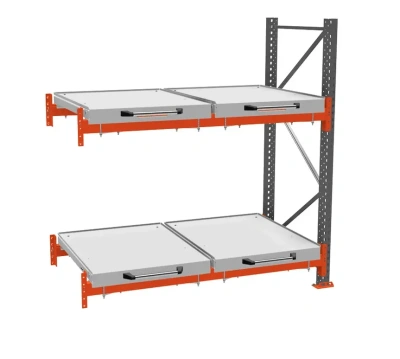 Доп. стеллаж с выкатными платформами (2 яруса) 2000х1880х1000 мм. Изображение №3