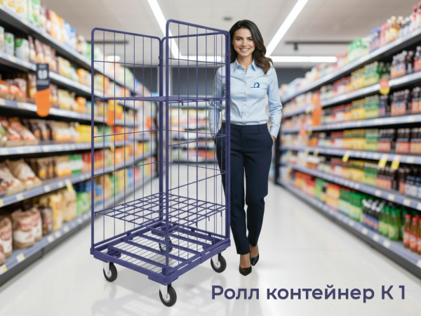 Ролл контейнер стандартный. К 1 Окрашенный без колес 700х780х1600