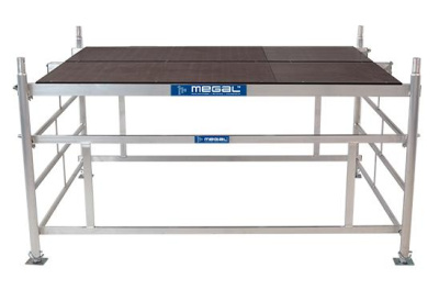 Разборные алюминиевые подмости MEGAL ПРА-1400 (1,4x2,0 м, высота площадки 1,0 м, нагрузка 560 кг). Изображение №2