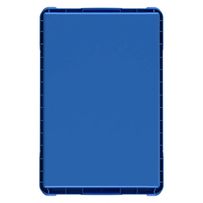 Вкладываемый контейнер INSTORE KV-6442.1 600x400x420 мм iPlast (голубой, со сплошным дном и распашной крышкой). Изображение №5