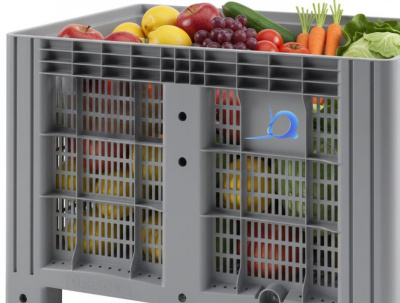 Перфорированный контейнер на колесах iBox 1200х800. Изображение №7