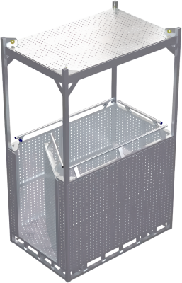 Люлька подвесная алюминиевая MEGAL ЛПА 2/1 (300 кг, 2 человека). Изображение №6