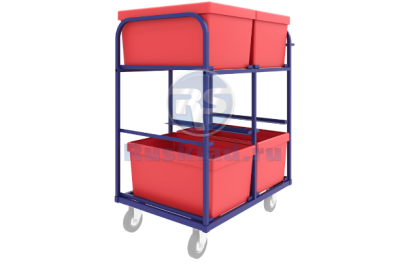 Трехъярусная тележка ТДЯ для перевозки ящиков 600х400. Изображение №1