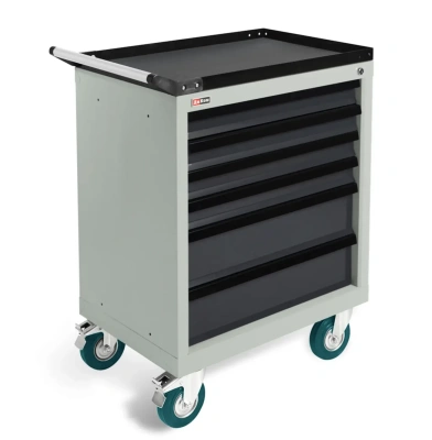 Тумба инструментальная на колесах TS-875.06 | Для автосервиса, 4 малых + 2 больших ящика, ДиКом. Изображение №2