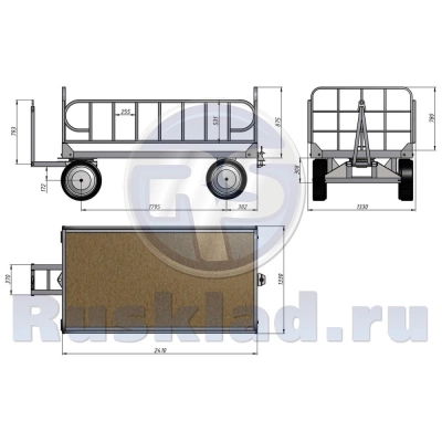 Большегрузная тележка БГ 1 (г/п 1500кг). Изображение №2