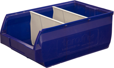 Ящик сплошной 500×310×200 мм, объем 31 л. синий. Изображение №3