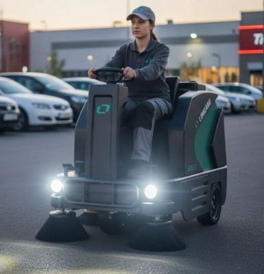 Самоходная подметальная машина с сиденьем оператора LIMGARD B6S (8600 м²/ч, 1450 мм, 48В/85Ач). Изображение №4