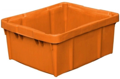 Ящик п/э "Тетра-брик" 480х392х220 (0,5л) оранжевый морозостойкий. Изображение №1