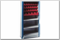 Металлический инструментальный шкаф Treston 80/160-2 с пластиковыми контейнерами