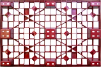 Фото пластиковый поддон на 9 ножках tr 1208 l 1200х800х160 мм перфорированный, красный на сайте www.kiit.ru в интернет-каталоге КИИТ ☎ +7(800) 707-07-45 Изображение №2