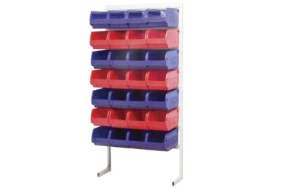 Стойка односторонняя 2000 стеллаж с ящиками 28 шт. Изображение №1