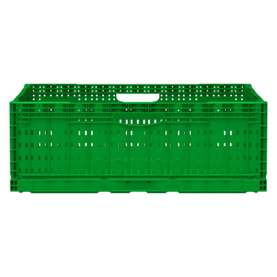 Ящик складной Iplast 12.426.71 600х400х220 мм салатовый перфорированный. Изображение №5
