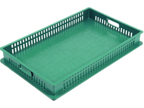 Ящик сплошной 740×465×95 мм, объем 23 л., арт.: 404-095-01, зелёный, код: 21855