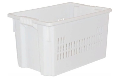 Ящик FUTURA 600х400х350 сплошное дно белый морозостойкий. Изображение №1