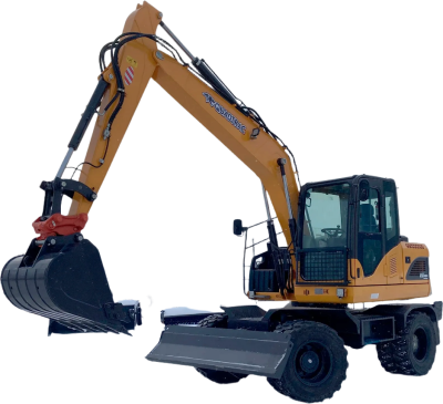 Колёсный экскаватор QUADTRAC E130WH (125 л.с., 0,6 м³, гидравлика REXROTH, КПП HST-автомат). Изображение №1