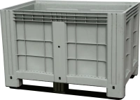 Фото контейнер sdbox 1208 ss 1200х800х800 мм сплошной серый на полозьях на сайте www.kiit.ru в интернет-каталоге КИИТ ☎ +7(800) 707-07-45