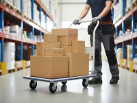 Компактная платформа и колёса 100 мм — эта тележка пройдёт там, где не развернутся крупные собратья. Для магазинов, узких складов и цехов.