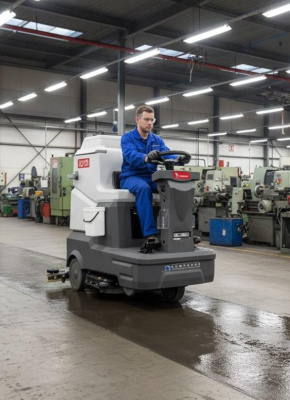 Аккумуляторная поломоечная машина Xgroup XD120 с местом для оператора. Изображение №7