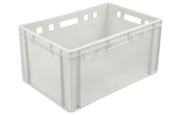 Фото ящик п/э мясной 600х400х300 сплошной е3 белый морозостойкий 3 кг на сайте www.kiit.ru в интернет-каталоге КИИТ ☎ +7(800) 707-07-45