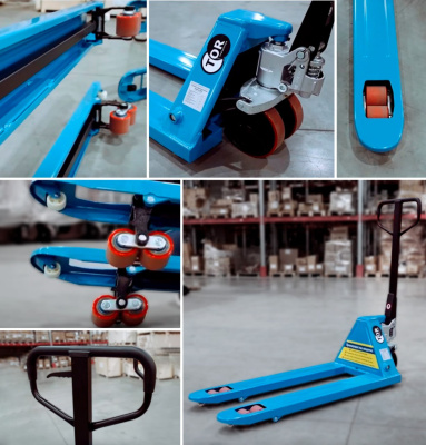 Гидравлическая тележка TOR RHP(BF) PRO 2500 кг, 1150 мм, полиуретановые колеса. Изображение №7