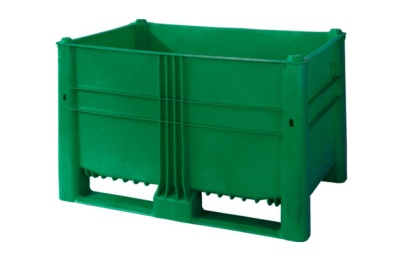 Контейнер BoxPallet 10-080-ОА-ТН (740) 1200х800х740 мм зеленый сплошной. Изображение №1