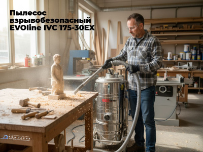 Промышленный взрывобезопасный пылесос EVOline IVC 175-30EX. Изображение №4