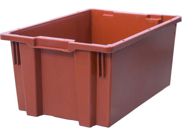 Фото ящик сплошной 600×400×270 мм, объем 43 л. красный на сайте www.kiit.ru в интернет-каталоге КИИТ ☎ +7(800) 707-07-45