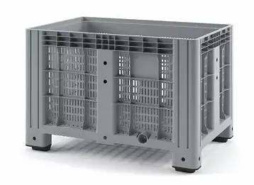 Большой пластиковый контейнер IBOX 1200х800х800 (перфорированный, на ножках). Изображение №7
