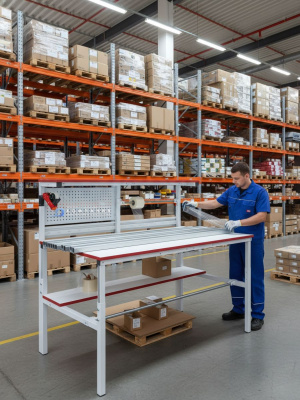 Упаковочный стол GRESSON СУ-2000x900 (2000x900 мм, регулировка высоты, до 300 кг, Россия). Изображение №2