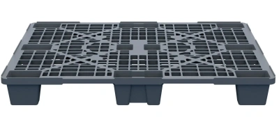 Пластиковый поддон на ножках iPlast 1200x800x140 мм перфорированный серый с бортиком. Изображение №2