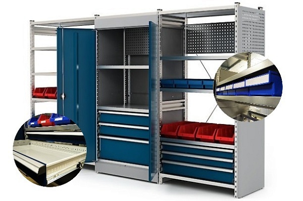 Фото стеллажи с шкафом диком ст-031-ск600 на сайте www.kiit.ru в интернет-каталоге КИИТ ☎ +7(800) 707-07-45 Изображение №5