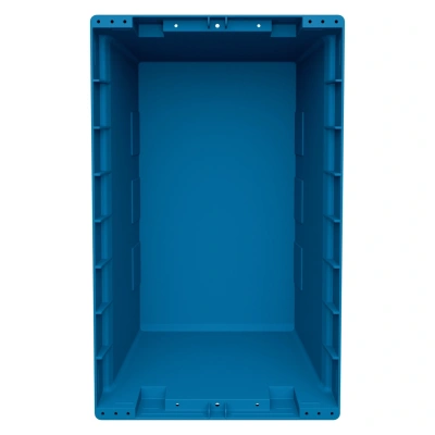 Вкладываемый контейнер INSTORE KV-5321 490x300x210 мм iPlast (голубой, со сплошным дном). Изображение №3
