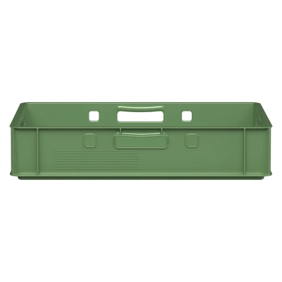 Пластиковый ящик для мяса Iplast E1 12.421 600х400х120 зеленый. Изображение №9