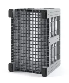 Большой пластиковый контейнер IBOX 1200х800х800 (перфорированный, на ножках). Изображение №6