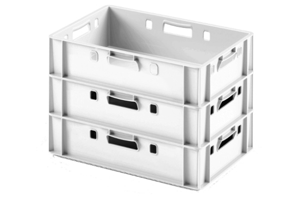 Фото пластиковый ящик для мяса iplast e1 12.421 600х400х120 белый на сайте www.kiit.ru в интернет-каталоге КИИТ ☎ +7(800) 707-07-45