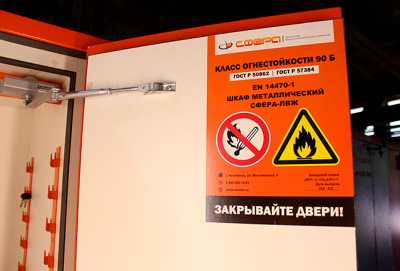 Огнеупорный шкаф Сфера для хранения газовых баллонов–2–1950х1090х660 (90Б, 90 минут). Изображение №16