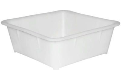 Ящик п/э 430х430х160 для заморозки белый вес 1,4 кг. Изображение №1