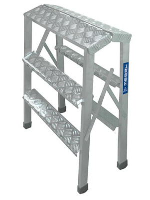 Складные подмости MEGAL СРП-700 | Рабочая высота 2.7 м, площадка 0.7 м,  двухсторонний подъем. Изображение №4