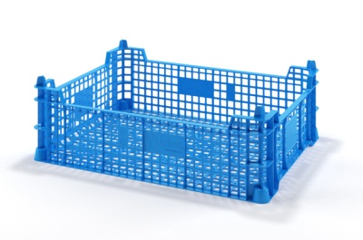 Ящик под грибы Iplast 12.415 400х300х110 синий. Изображение №1