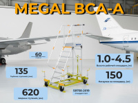 Авиационная вышка MEGAL ВСА-2,5А для обслуживания самолетов в ангаре