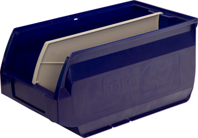 Ящик сплошной 400×230×200 мм, объем 18.4 л. синий. Изображение №3