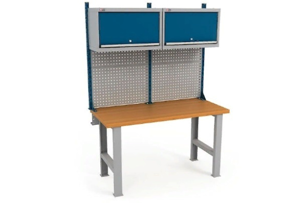 Фото верстак диком вс-150-01 с экраном вс-150-э2 и 2 антресоли на сайте www.kiit.ru в интернет-каталоге КИИТ ☎ +7(800) 707-07-45