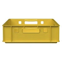 Фото пластиковый ящик для мяса iplast e1 12.421 600х400х120 желтый на сайте www.kiit.ru в интернет-каталоге КИИТ ☎ +7(800) 707-07-45 Изображение №3