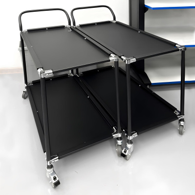 Передвижная металлическая тележка GRESSON ТМ-900 ESD (900x500 мм, 2 полки, антистатическое исполнение). Изображение №4