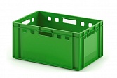 Пластиковый ящик для мяса Iplast E3 12.423.R 600х400х300 зеленый