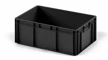 Ящик EC-6422 12.311.99R 600х400х220 мм черный с усиленным дном. Изображение №1