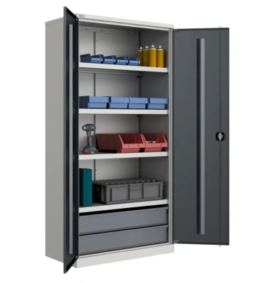 Шкаф инструментальный TS-052-03 1900х950х500 | ДиКом, 4 полки + 2 выдвижных ящика. Изображение №4