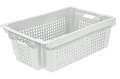 Ящик усиленный п/э 600х400х200 белый морозостойкий. Изображение №1