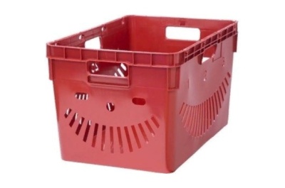 Ящик 600x400x340 перфорированный красный. Изображение №1