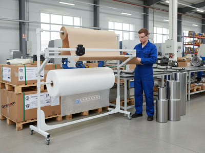 Стойка для рулонов с резаком GRESSON СРР-1500 (1500 мм, рабочая ширина реза 1335 мм, на колесах). Изображение №5